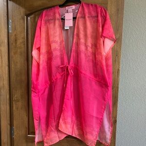 BNWT Juicy Couture Women's Slit Sides Tie Front Swimsuit Cover Up One Size CUTE!
